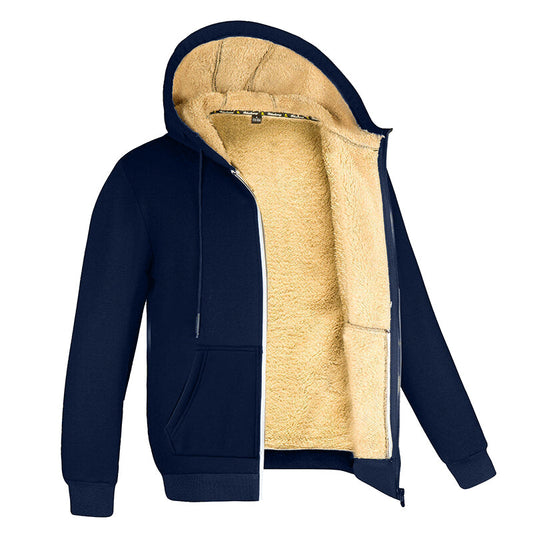 Men's Oversized Zip Up Fleece Hoodie